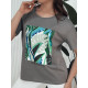 Women's dark grey T-shirt Mumba RY2619 - T-shirt Women's dark grey T-shirt Mumba RY2619