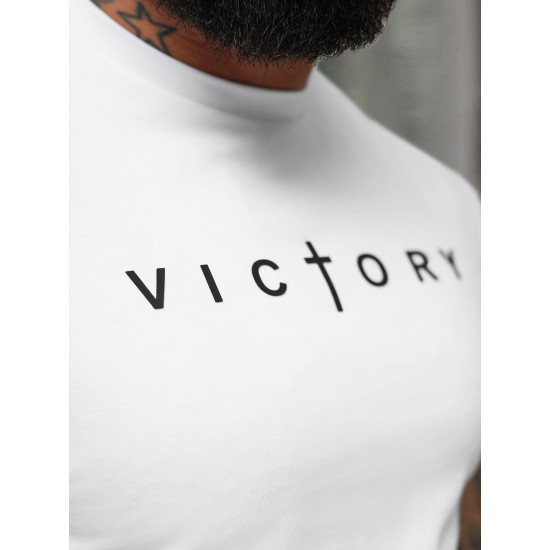 Men's white Victory shirt NB/MT3138 - T-shirt Men's white Victory shirt NB/MT3138