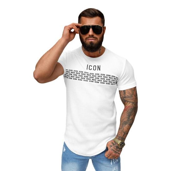 Men's white T-shirt Icon2 O/B1215 - T-shirt Men's white T-shirt Icon2 O/B1215