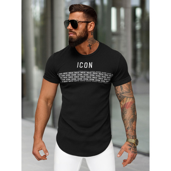 Men's black T-shirt Icon2 O/B1215 - T-shirt Men's black T-shirt Icon2 O/B1215