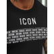 Men's black T-shirt Icon2 O/B1215 - T-shirt Men's black T-shirt Icon2 O/B1215