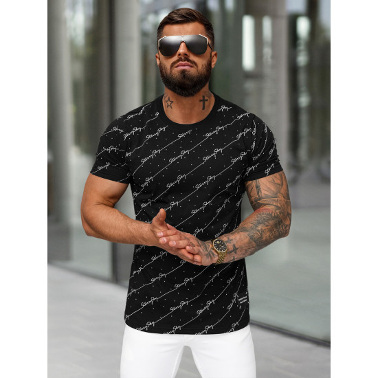 Men's black t-shirt Stary O/QQ1323
