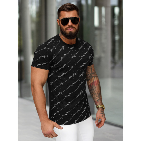 Men's black t-shirt Stary O/QQ1323