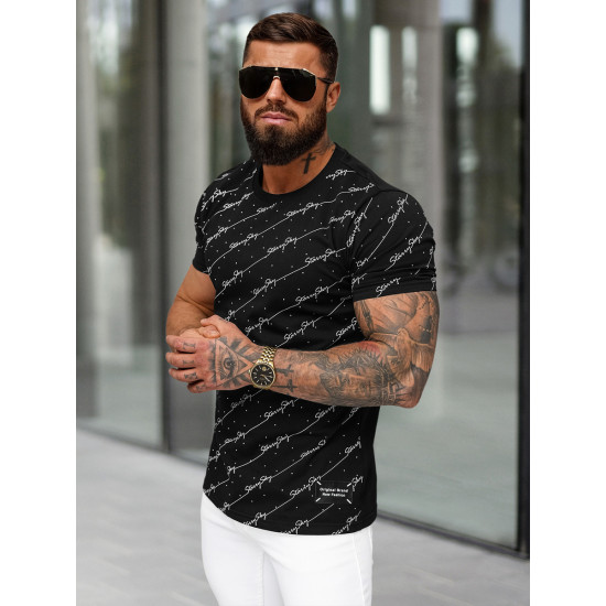 Men's black t-shirt Stary O/QQ1323