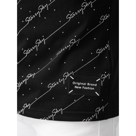 Men's black t-shirt Stary O/QQ1323