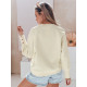 Women's turtleneck sweater Love yellow BY1520