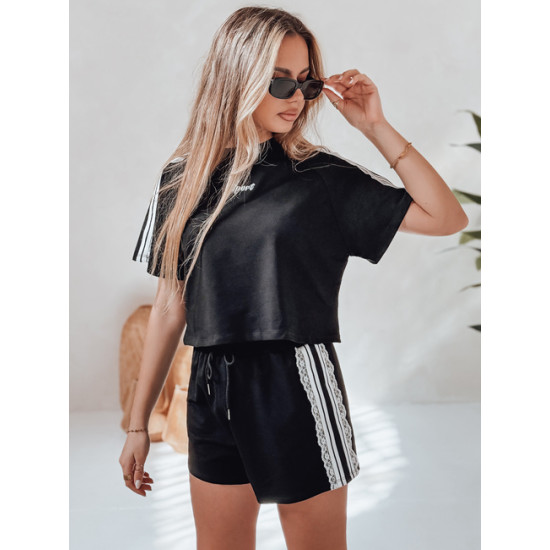 Moteriškas juodas komplektas Sport AY1135 - Moterims Moteriškas juodas komplektas Sport AY1135