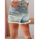 Women's light blue denim shorts Star SY0487