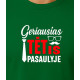 Dark green T-shirt World's Best Dad (white) PK4007 - Notes for men Dark green T-shirt World's Best Dad (white) PK4007
