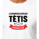 Balti marškinėliai Laimingiausias tėtis (juodas) PK4006 - Užrašai vyrams Balti marškinėliai Laimingiausias tėtis (juodas) PK4006
