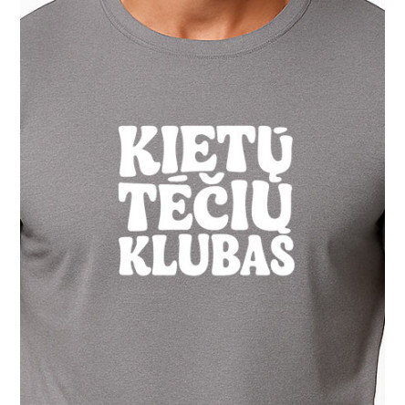 Vyriški pilki marškinėliai Kietas tėtis (baltas) PK4004
