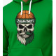 Męski zielony sweter z kapturem Skull PK4011