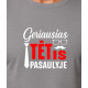 Pilki marškinėliai Geriausias tėtis pasaulyje (baltas) PK4007 - Užrašai vyrams Pilki marškinėliai Geriausias tėtis pasaulyje (baltas) PK4007