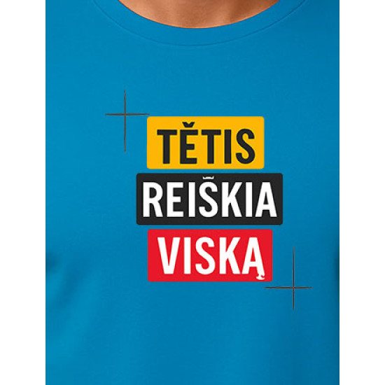 Turkio marškinėliai Tėtis reiškia viską PK4008 - Užrašai vyrams Turkio marškinėliai Tėtis reiškia viską PK4008