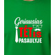 Žali marškinėliai Geriausias tėtis pasaulyje (baltas) PK4007 - Užrašai vyrams Žali marškinėliai Geriausias tėtis pasaulyje (baltas) PK4007