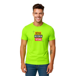 Neoniniai žali marškinėliai Tėtis reiškia viską