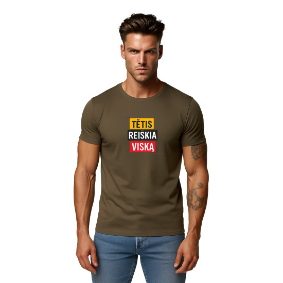 Khaki T-paita Isä merkitsee kaikkea PK4008 - Huomautuksia miehille Khaki T-paita Isä merkitsee kaikkea PK4008