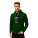 Ciemnozielony sweter z kapturem Skull Beard-Couch PK4013 - Notatki dla mężczyzn Ciemnozielony sweter z kapturem Skull Beard-Couch PK4013