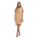 Brown dress with pockets and pendant Deli 28769 - For women Brown dress with pockets and pendant Deli 28769