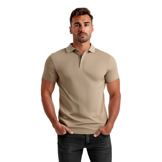 Vyriški rudi polo marškinėliai Casual JS/8T80 - Marškinėliai Vyriški rudi polo marškinėliai Casual JS/8T80