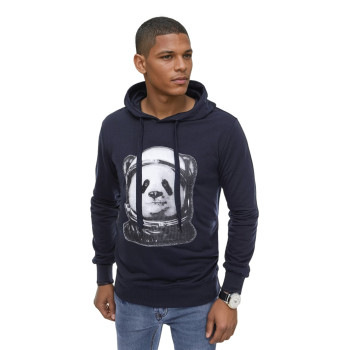 Miesten tummansininen collegepaita Panda