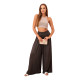 Women's wide leg trousers Andi in brown 32427