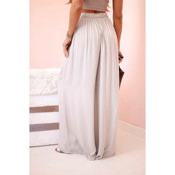 Moteriškos plačios rusvos spalvos kelnės Andi 