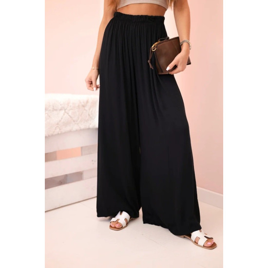 Women's wide leg trousers in black Andi 31799