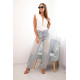 Women's blouse in white with deep neckline Ana 31616