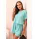 Women's mint cotton set with wide shorts Com 32438 - For women Women's mint cotton set with wide shorts Com 32438