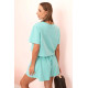 Women's mint cotton set with wide shorts Com 32438 - For women Women's mint cotton set with wide shorts Com 32438