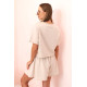 Women's brown cotton set with wide shorts Com 32441 - For women Women's brown cotton set with wide shorts Com 32441