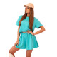 Women's bright mint cotton set with wide shorts Com 32724 - For women Women's bright mint cotton set with wide shorts Com 32724