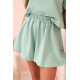 Women's mint cotton set with wide shorts Com 32436 - For women Women's mint cotton set with wide shorts Com 32436