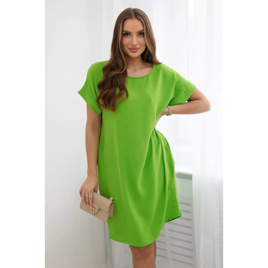 Žalia suknelė su kišenėmis Safira 28185 - Moterims Žalia suknelė su kišenėmis Safira 28185