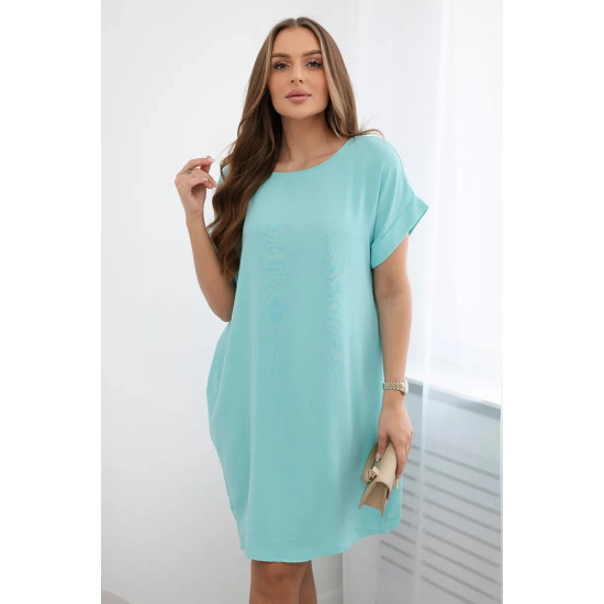 Light mint dress with pockets Safira 28184 - For women Light mint dress with pockets Safira 28184