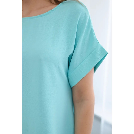 Light mint dress with pockets Safira 28184 - For women Light mint dress with pockets Safira 28184