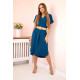 Women's navy blue dress with belt Amber 29508 - Dresses and tunics Women's navy blue dress with belt Amber 29508