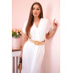 Women's white dress with belt Amber 27660 - Dresses and tunics Women's white dress with belt Amber 27660