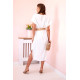 Women's white dress with belt Amber 27660 - Dresses and tunics Women's white dress with belt Amber 27660