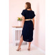 Women's navy blue dress with belt Amber 27658 - Dresses and tunics Women's navy blue dress with belt Amber 27658