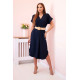 Women's navy blue dress with belt Amber 27658 - Dresses and tunics Women's navy blue dress with belt Amber 27658