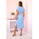 Women's light blue dress with belt Amber 24139 - Dresses and tunics Women's light blue dress with belt Amber 24139