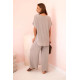 Women's grey set with necklace, blouse and trousers Lebelle 32696 - For women Women's grey set with necklace, blouse and trousers Lebelle 32696