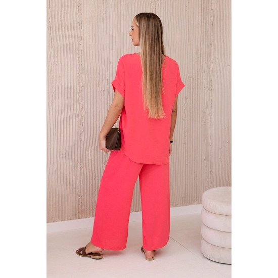 Moteriška neoninės rožinės spalvos komplektas Lebelle 29335 - Moterims Moteriška neoninės rožinės spalvos komplektas Lebelle 29335
