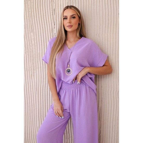 Moteriška violetinės spalvos komplektas Lebelle 29333 - Moterims Moteriška violetinės spalvos komplektas Lebelle 29333