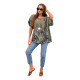 Women's khaki shirt with flowers Limon 32065 - For women Women's khaki shirt with flowers Limon 32065