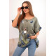 Women's khaki shirt with flowers Limon 32065 - For women Women's khaki shirt with flowers Limon 32065