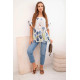 Women's white shirt with flowers Limon 32061 - For women Women's white shirt with flowers Limon 32061