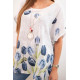 Women's white shirt with flowers Limon 32061 - For women Women's white shirt with flowers Limon 32061